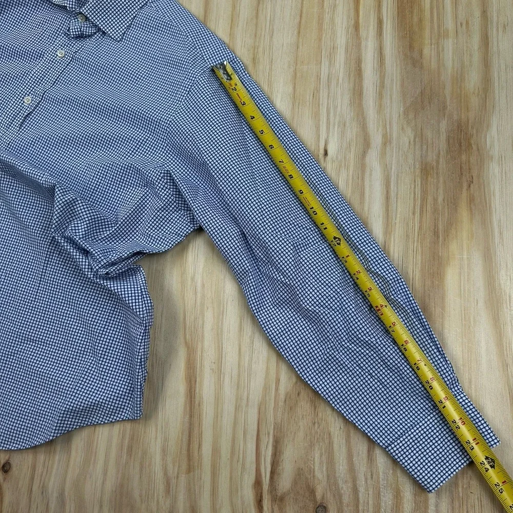 Polo‎ Ralph Lauren Shirt Mens M Blue Regent Classic Fit Gingham Long Sleeve